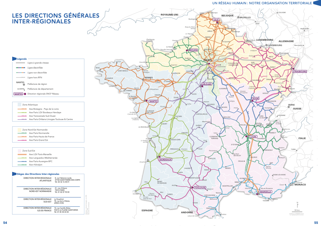 Réseau humain : les directions territoriales - Atlas 2026 (p.54-55)