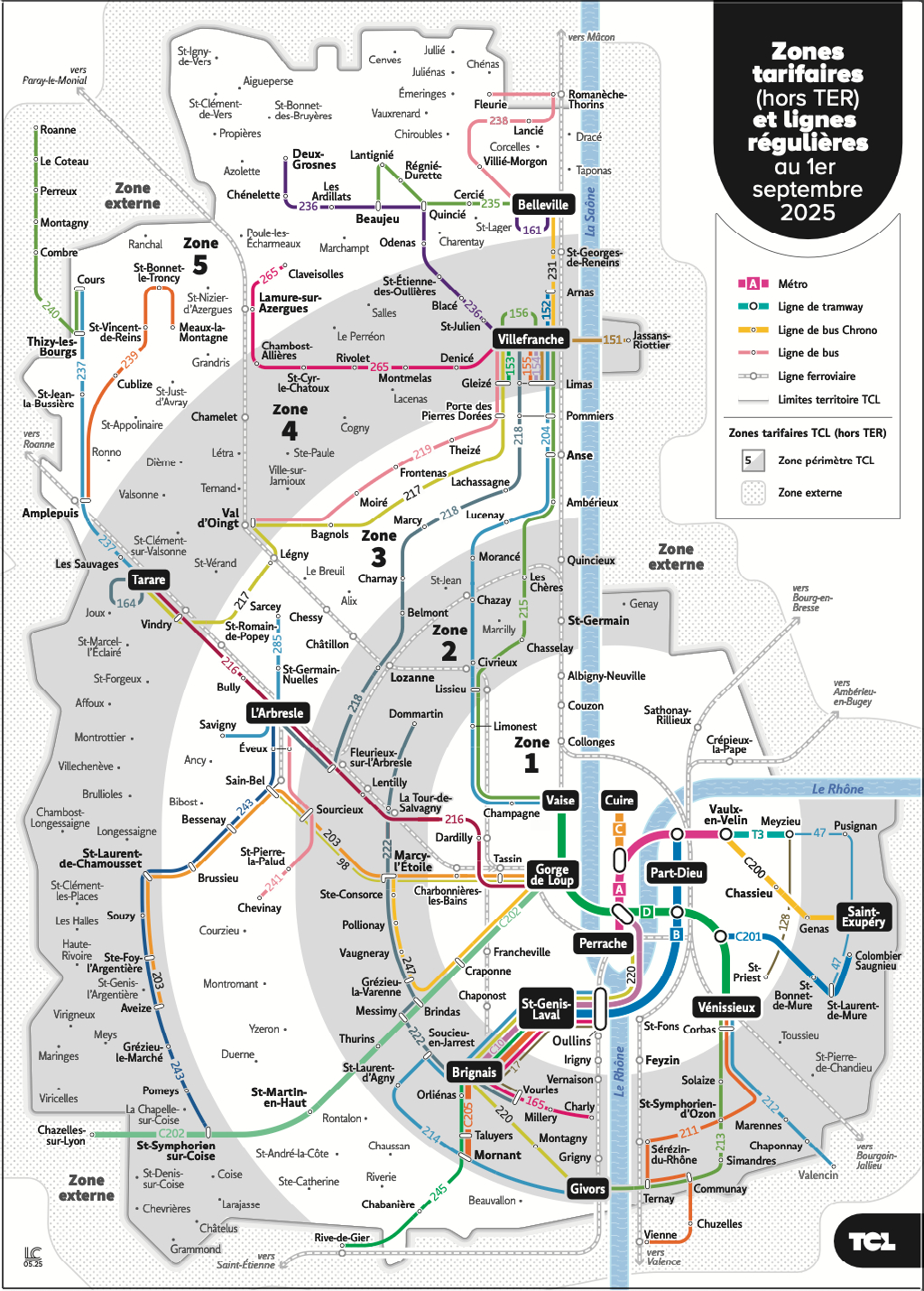 Plan potentiel de mobilités - Information voyageur - tcl 2025